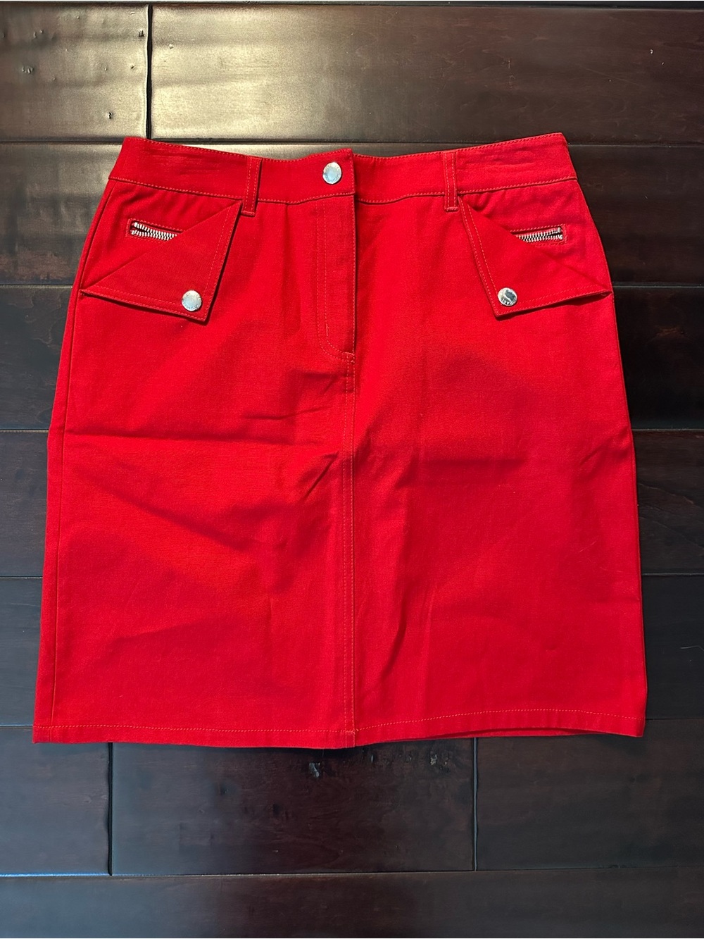 Michael Michael Kors Red Utility Mini Skirt Size 6